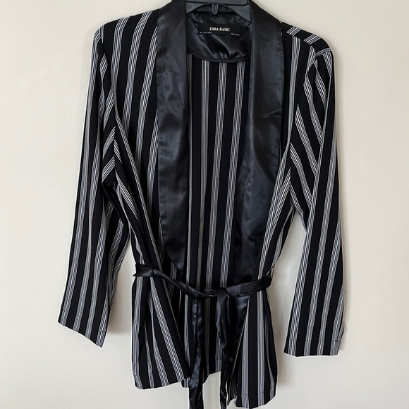 Zara matching co-ord set black with white stripes - Picture 1 of 3